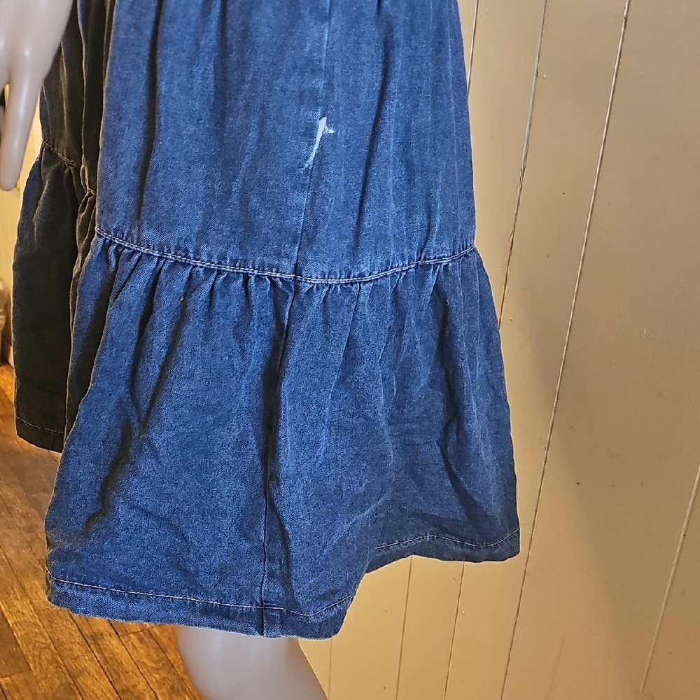 Denim Blue Tiered Skirt